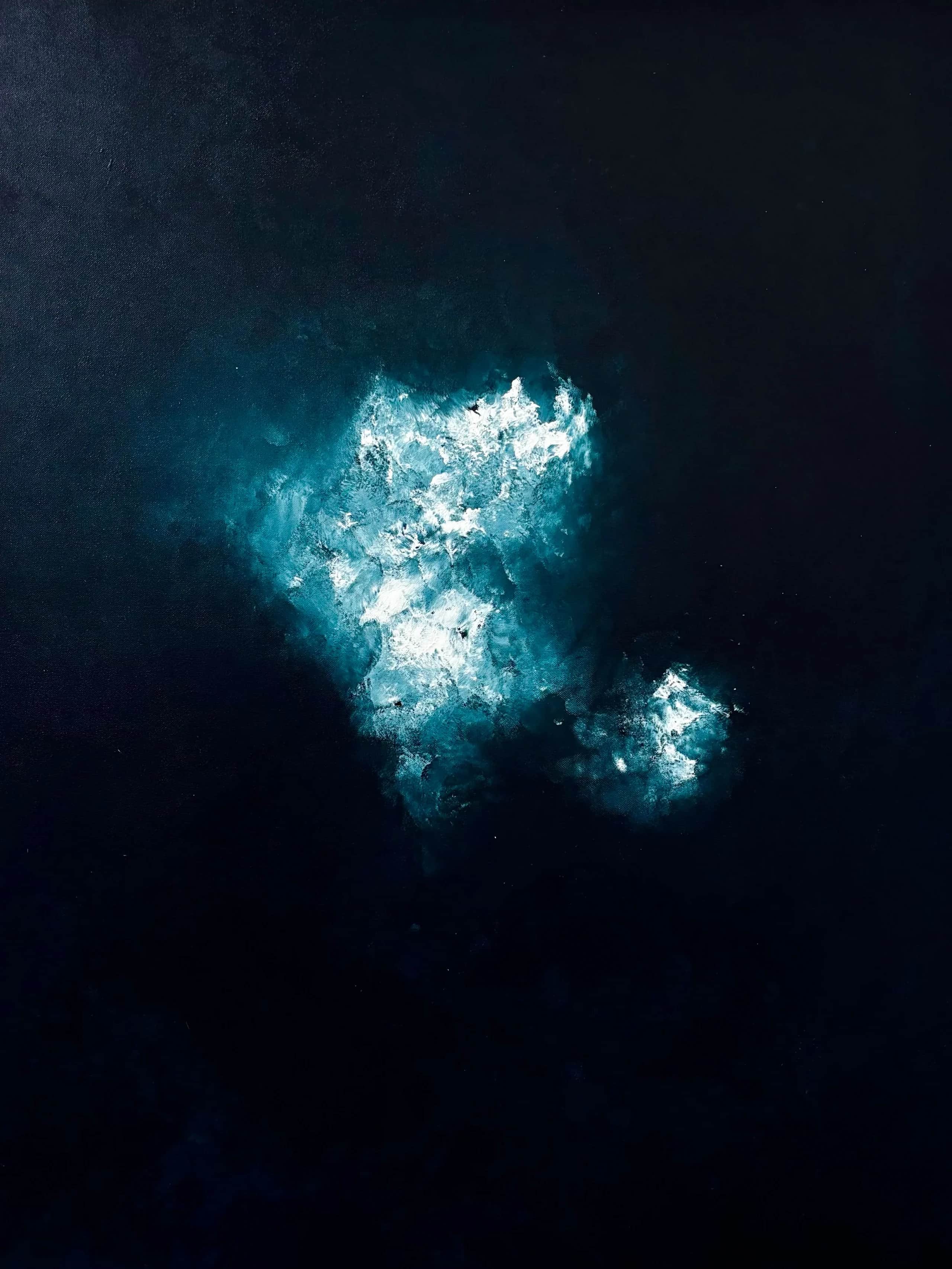 Ce qui reste après ton sel 18h36, Acrylique sur toile, 100 × 81 cm, Daphné Mistretta