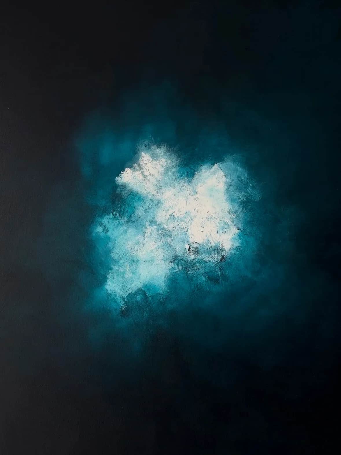 L’écume de tes songes 18h00, Acrylique sur toile, 100 × 81 cm, Daphné Mistretta