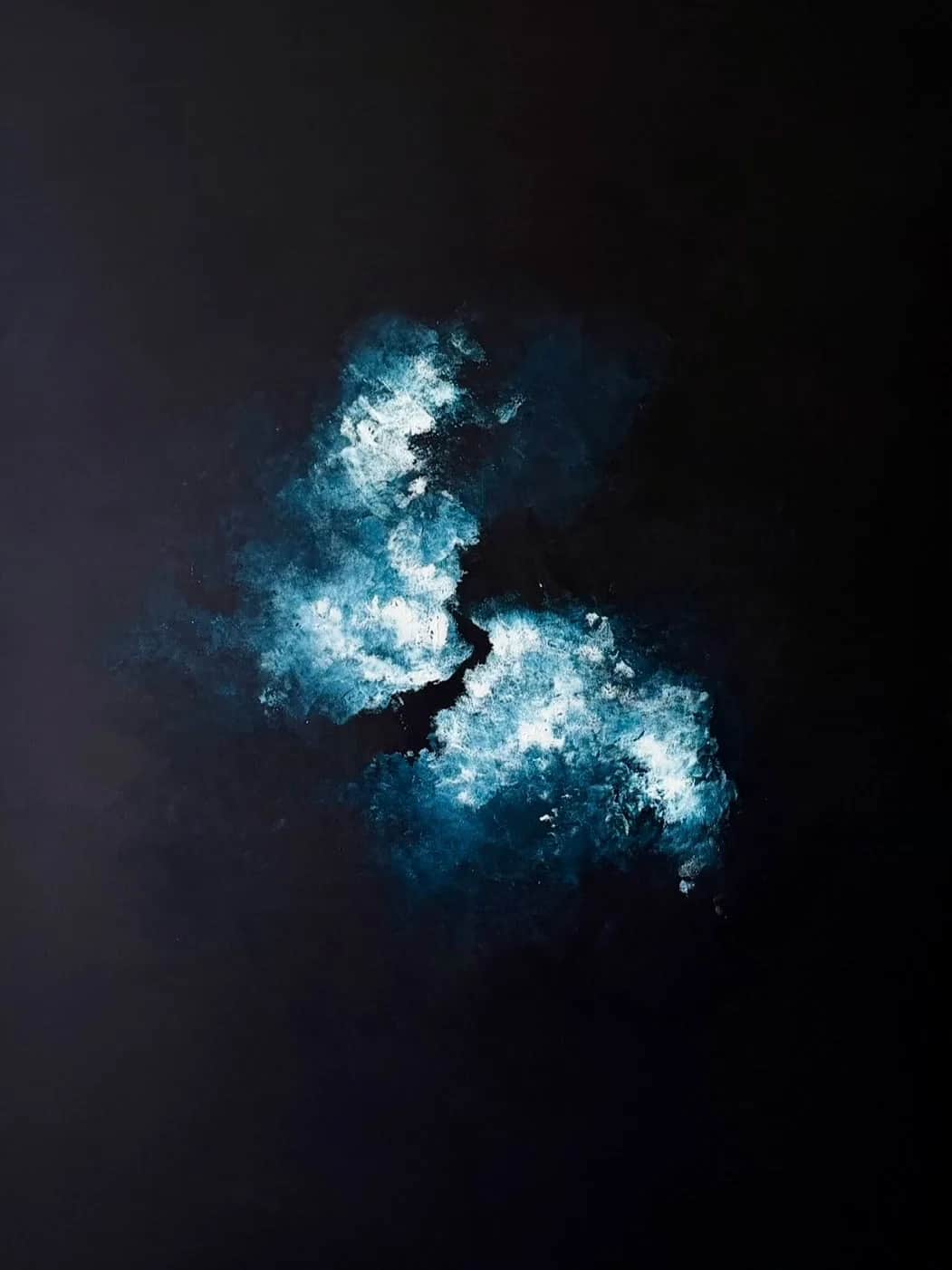 La Rencontre 20h00, Acrylique sur toile, 130 × 96 cm, Daphné Mistretta