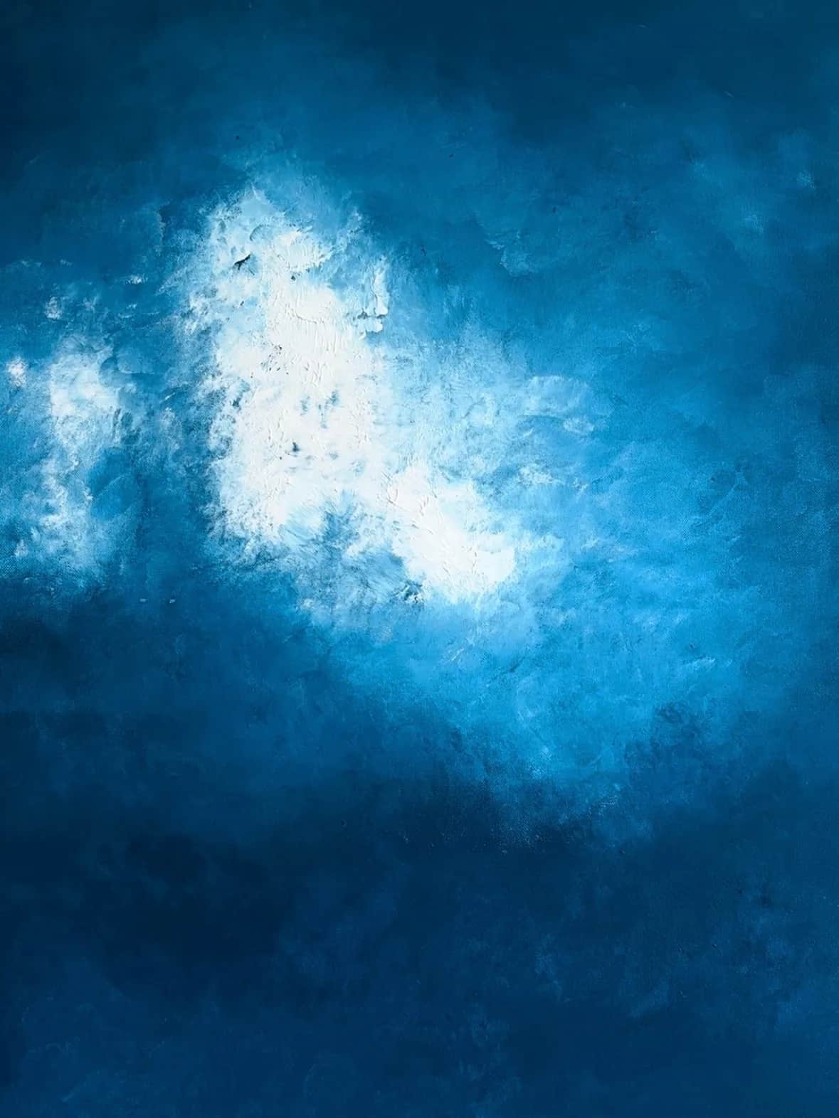 Nébuleuse d’Ondes, Midi, Acrylique sur toile, 100 × 81 cm, Daphné Mistretta