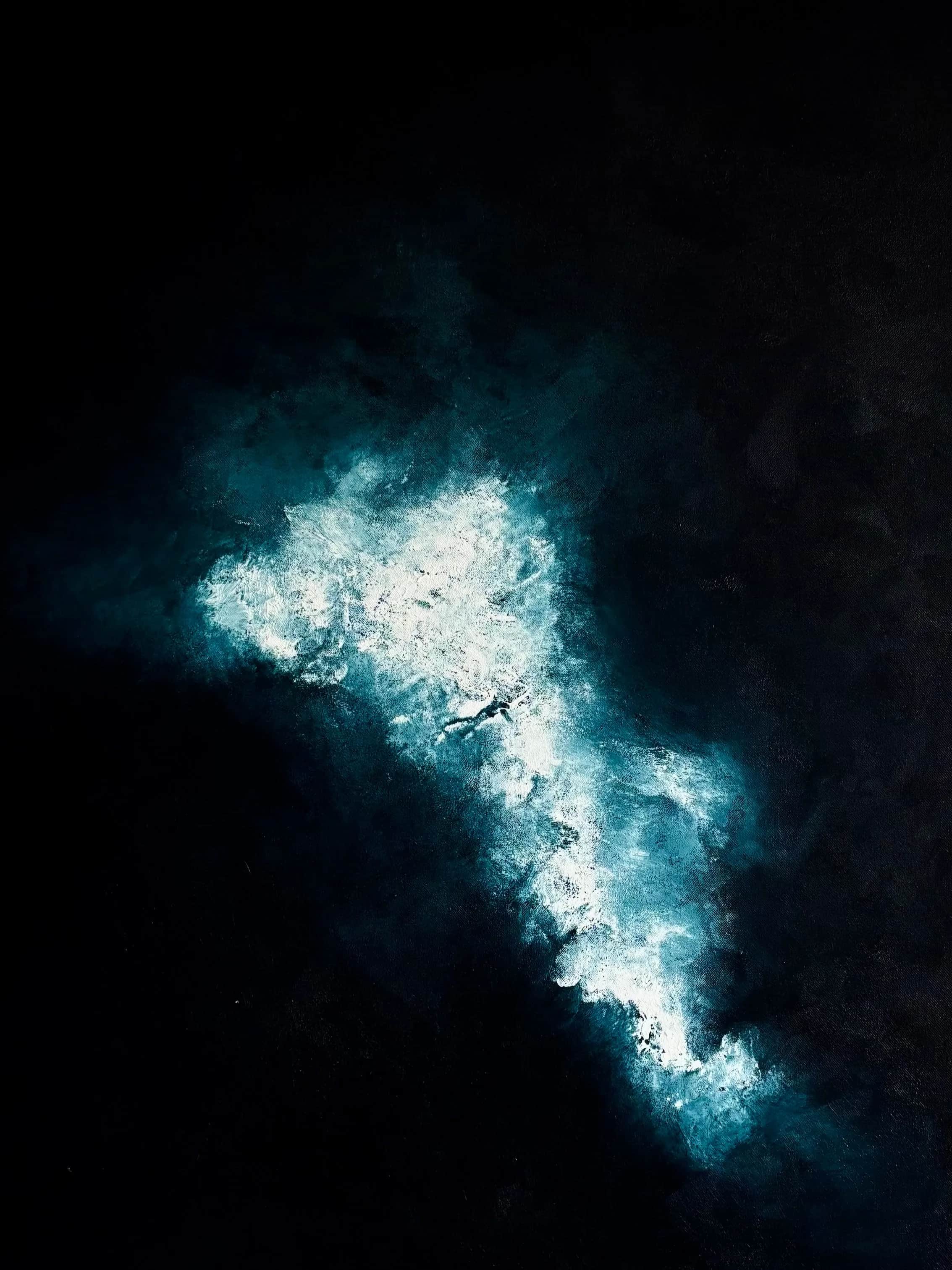 Retiens moi à ta surface 17h52, Acrylique sur toile, 100 × 81 cm, Daphné Mistretta