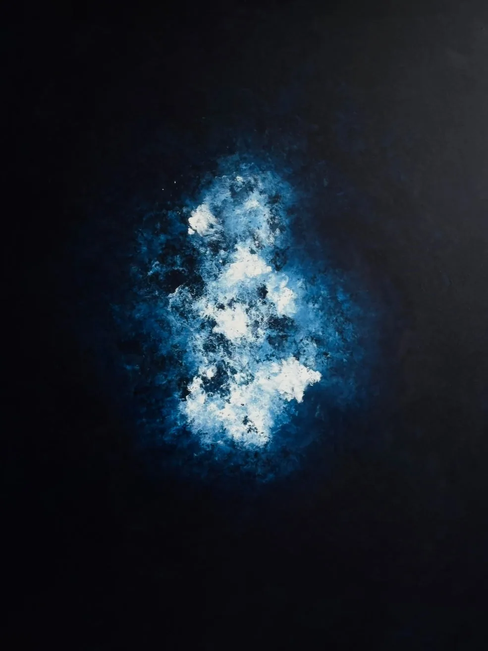 Quand nos courants se mêlent 14h42, Acrylique sur toile, 116 × 130 cm, Daphné Mistretta