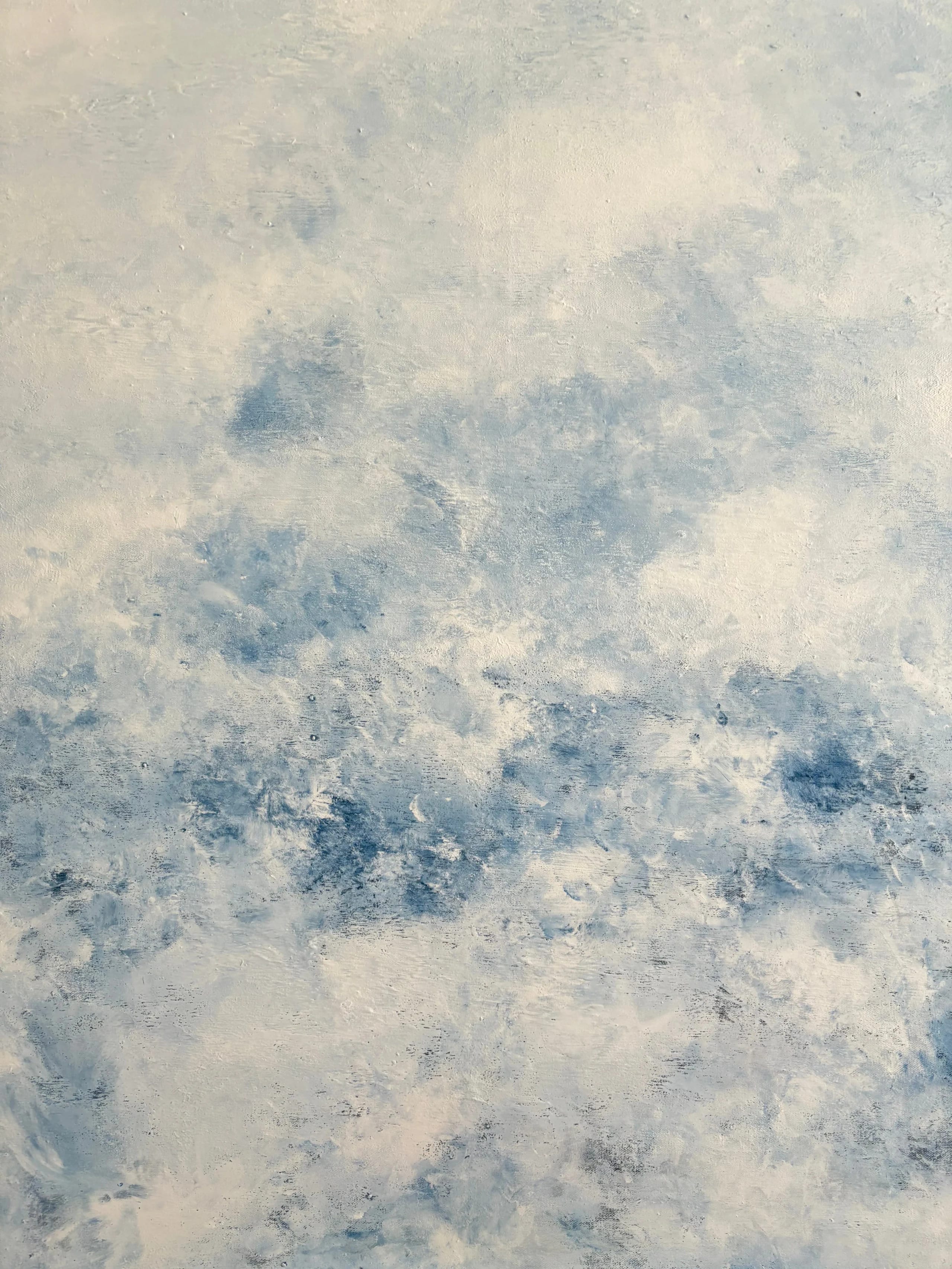 Surfzone #2 texture I let myself be carried away by the waves 9:18, Acrylique sur toile, 100 × 81 cm, Daphné Mistretta