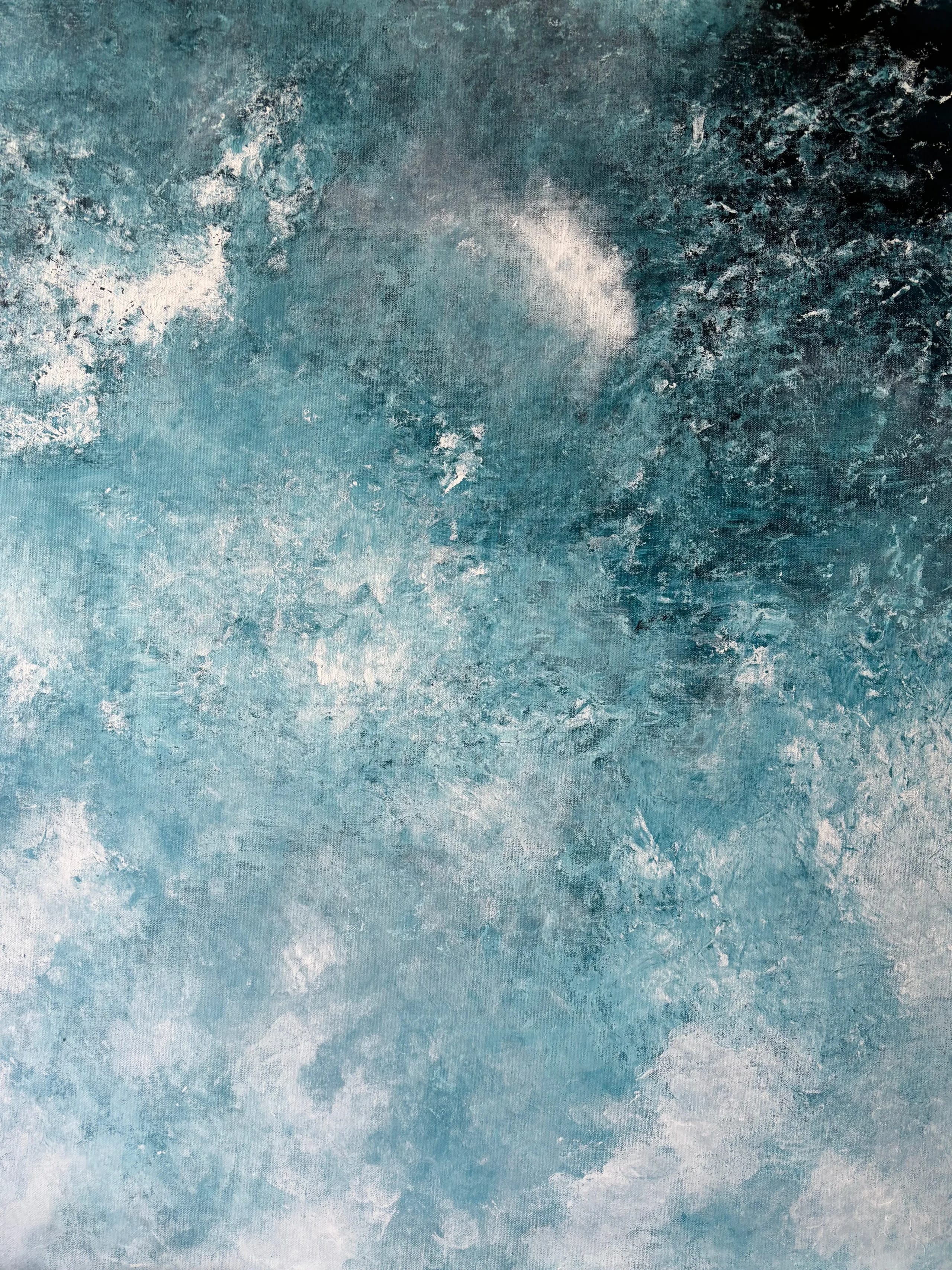 Turbulent tides of the mind 7h30, Acrylique sur toile, 100 × 81 cm, Daphné Mistretta