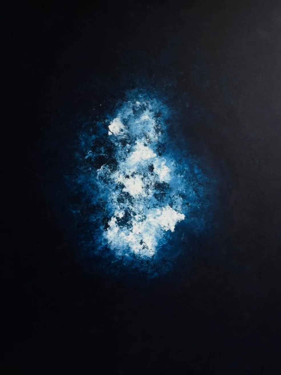 Quand nos courants se mêlent 14h42, Acrylique sur toile, 116 × 130 cm, Daphné Mistretta