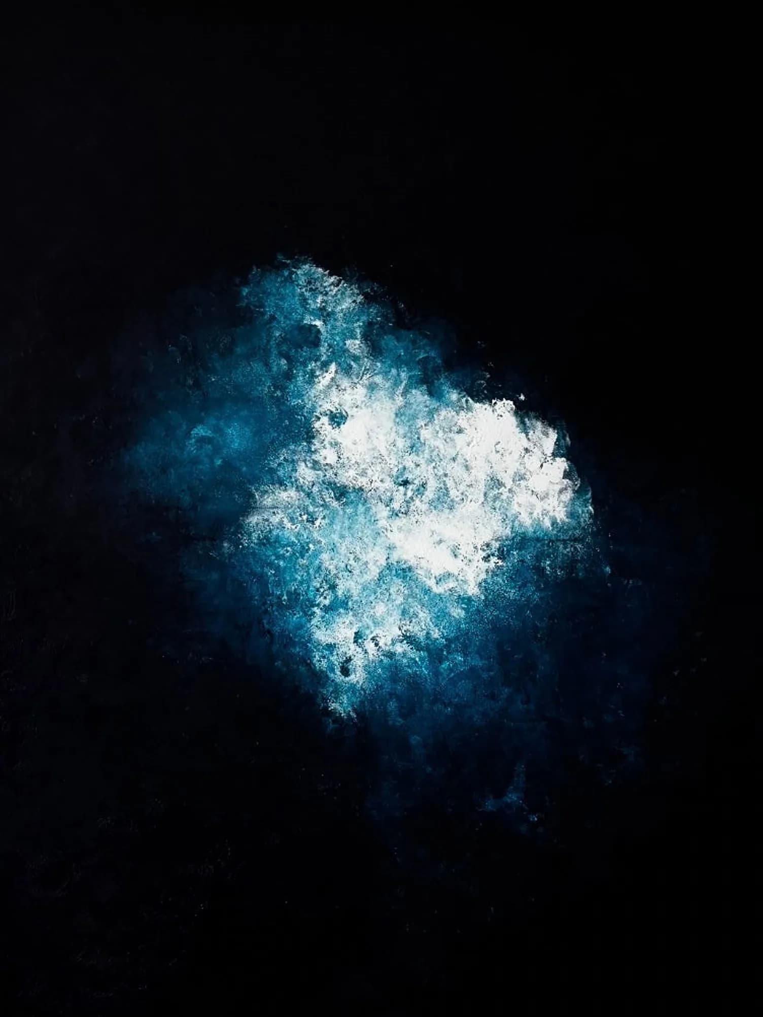 Ta vague, cette mémoire 3h57, Acrylique sur toile, 113 × 89 cm, Daphné Mistretta